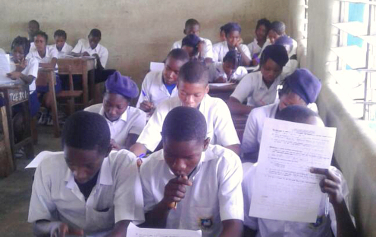 students studying